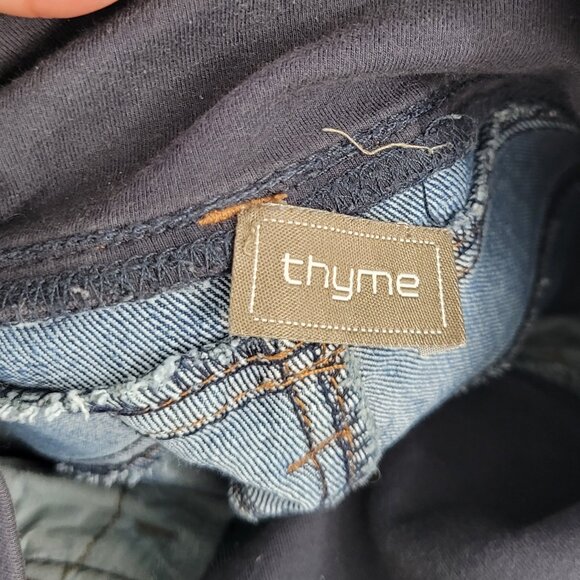 Thyme Maternity Women's Blue Cotton Blend Belly Pregnancy Stretch Jeans Sz Small - Picture 6 of 12